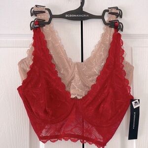 NWT BCBG MaxAzria Set of 2 Lace Bras